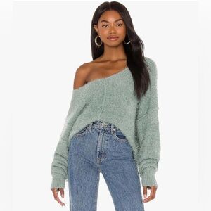 Free People Icing V Neck Pullover sweater in Spring Dust